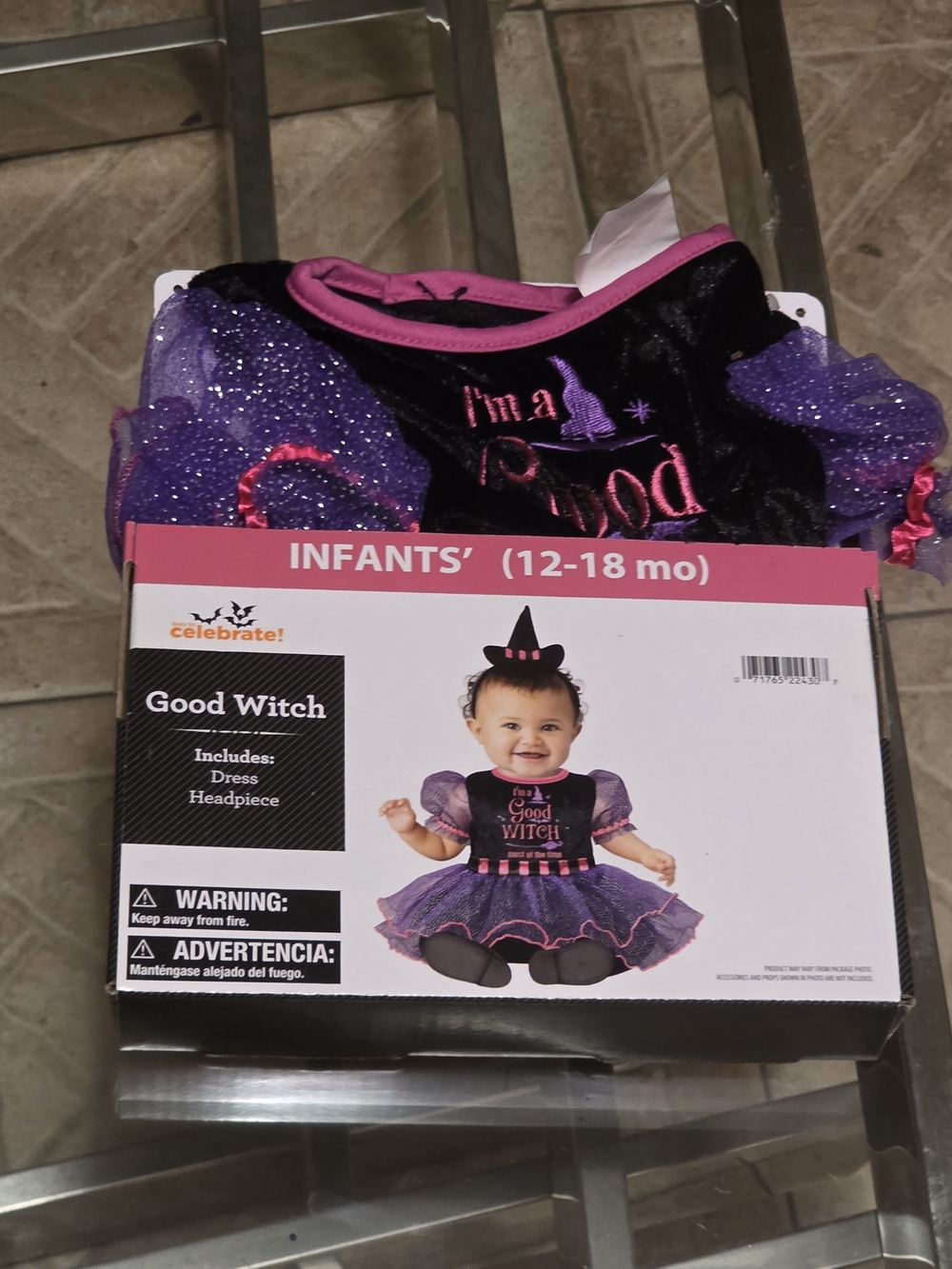 Infants' Purple Good Witch Costume (12-18 mo) Dress Only
